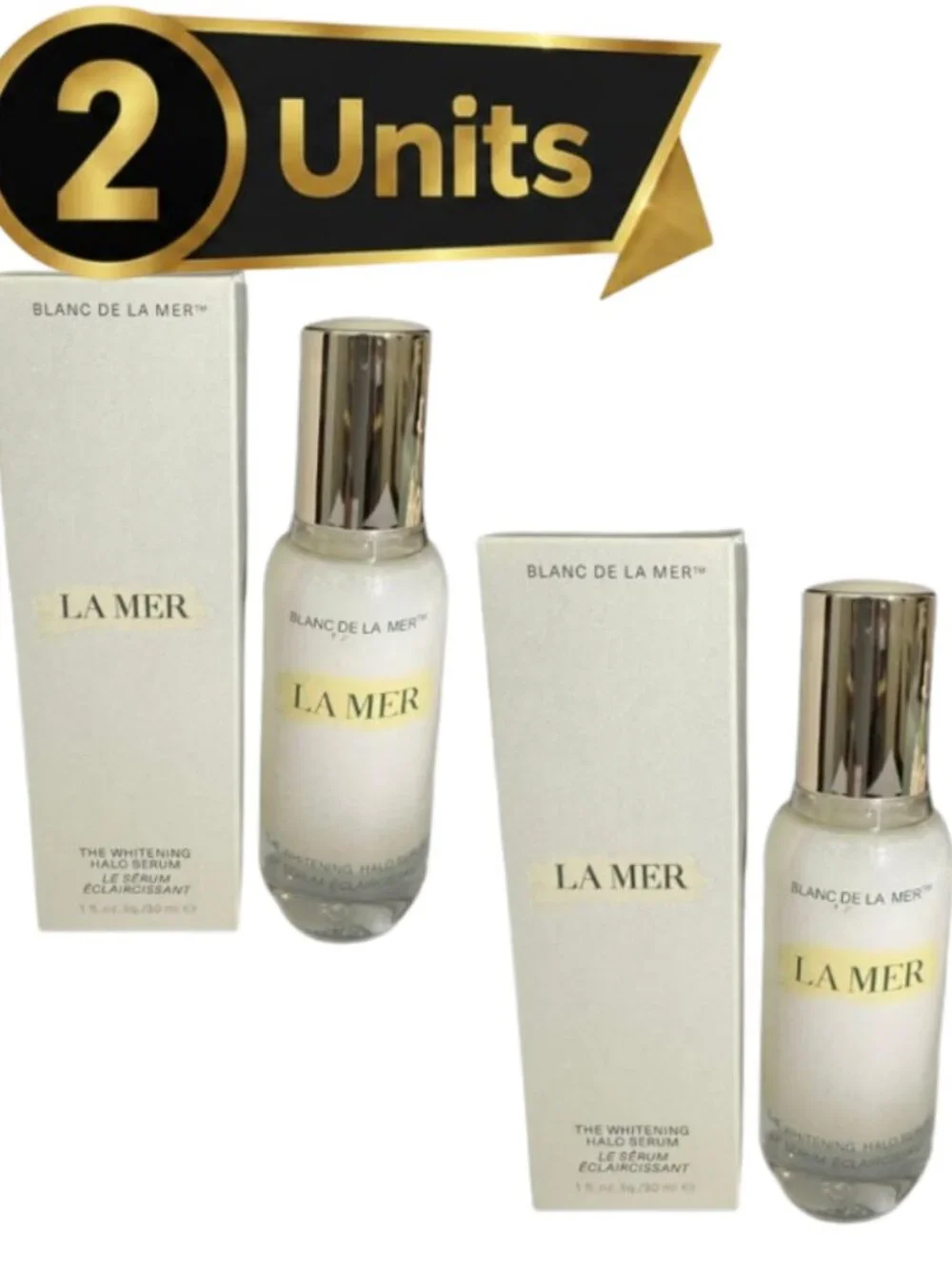 2 Pack La Mer Blanc de La Mer The Whitening Halo Serum 1 oz / 30ml Each - Picture 2 of 2